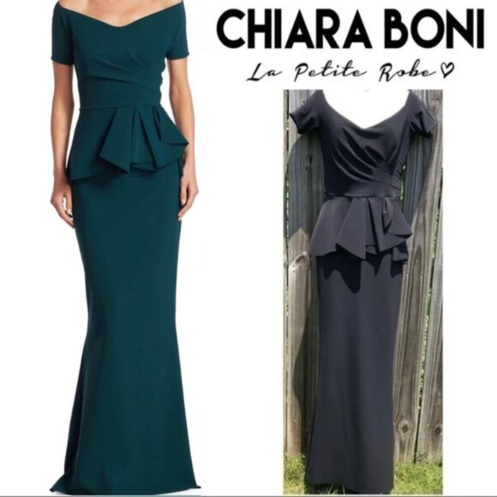 Chiara Boni La Petite Robe Dress 40 4 Black Mermaid Gown Off Shoulder Blake Maxi